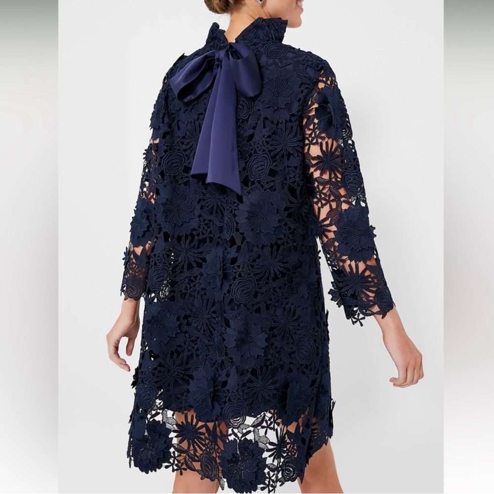 Tuckernuck Blue Long Sleeve Mock Neck Wedding Dress